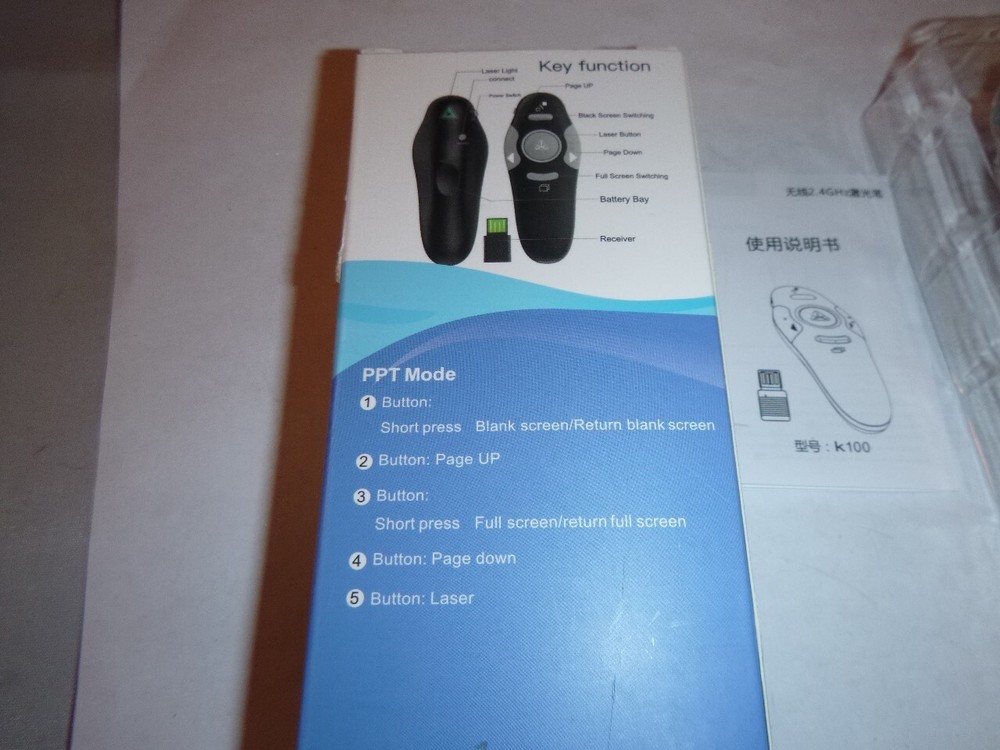 New wireless presenter laser pointer