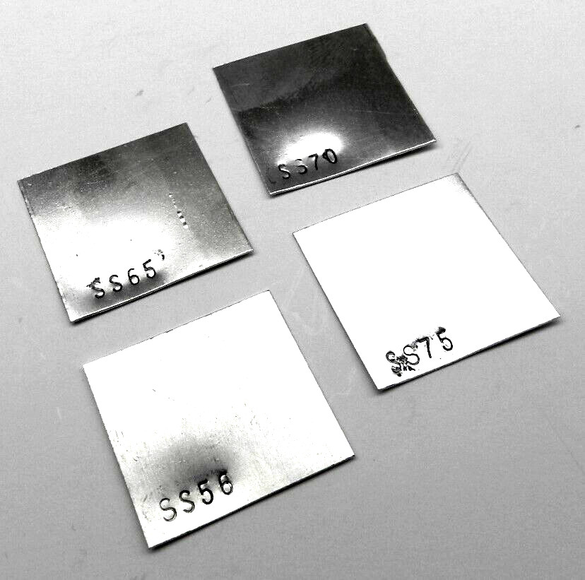4 Pieces Silver Solder Sheet Assorted Pack 1Dwt @ X-Soft, Easy Soft, Medium Hard