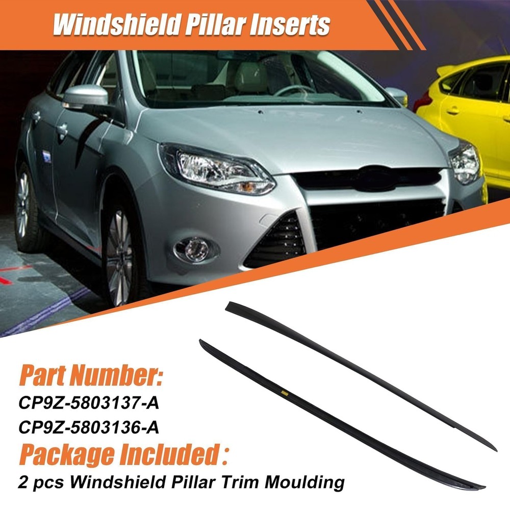 Windshield Pillar Molding Driver & Passenger Side with Ford Focus 2012-2018#C...