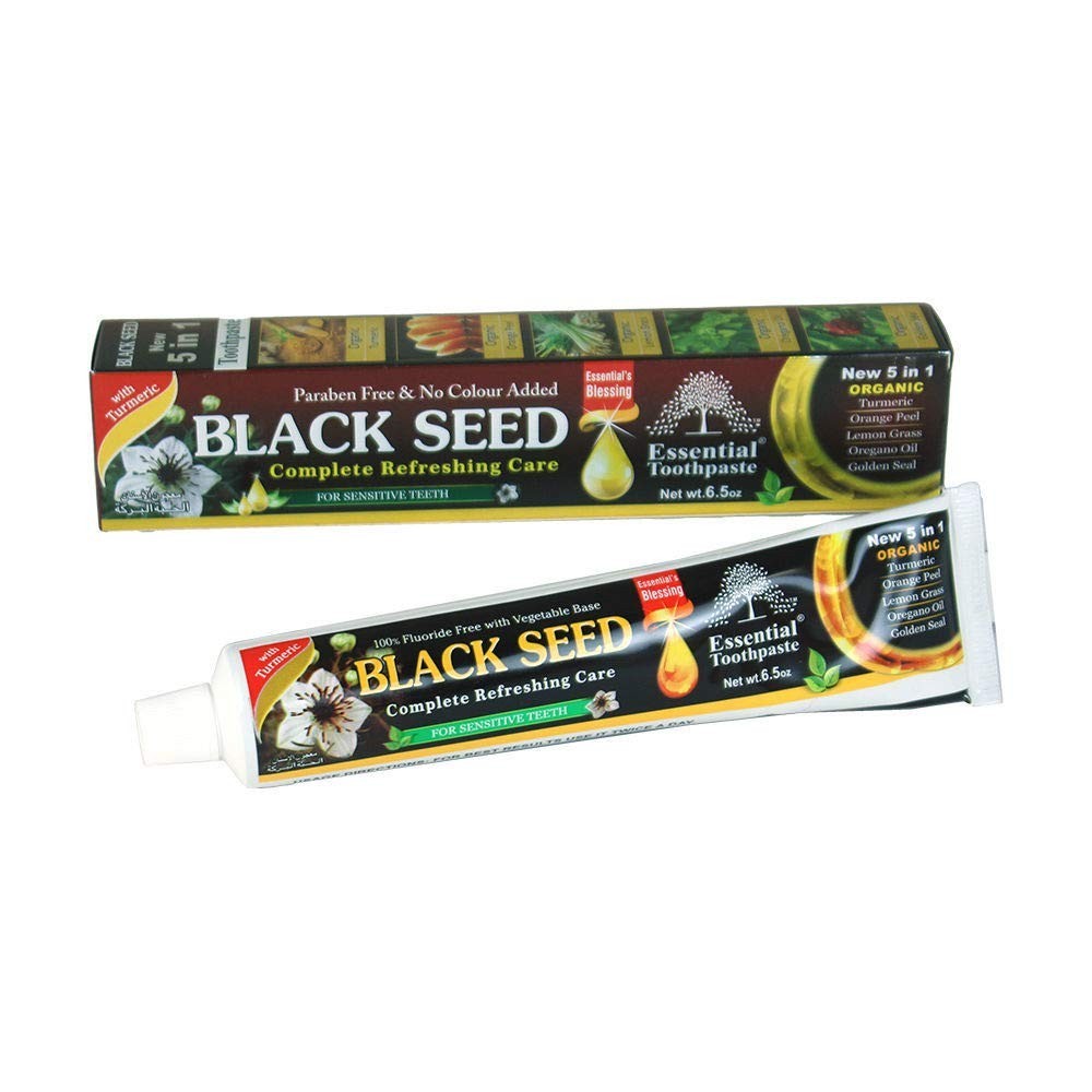 3 Pack Black seed Toothpaste Essential Palace 5 In1 Fluoride Free Vegetable Base