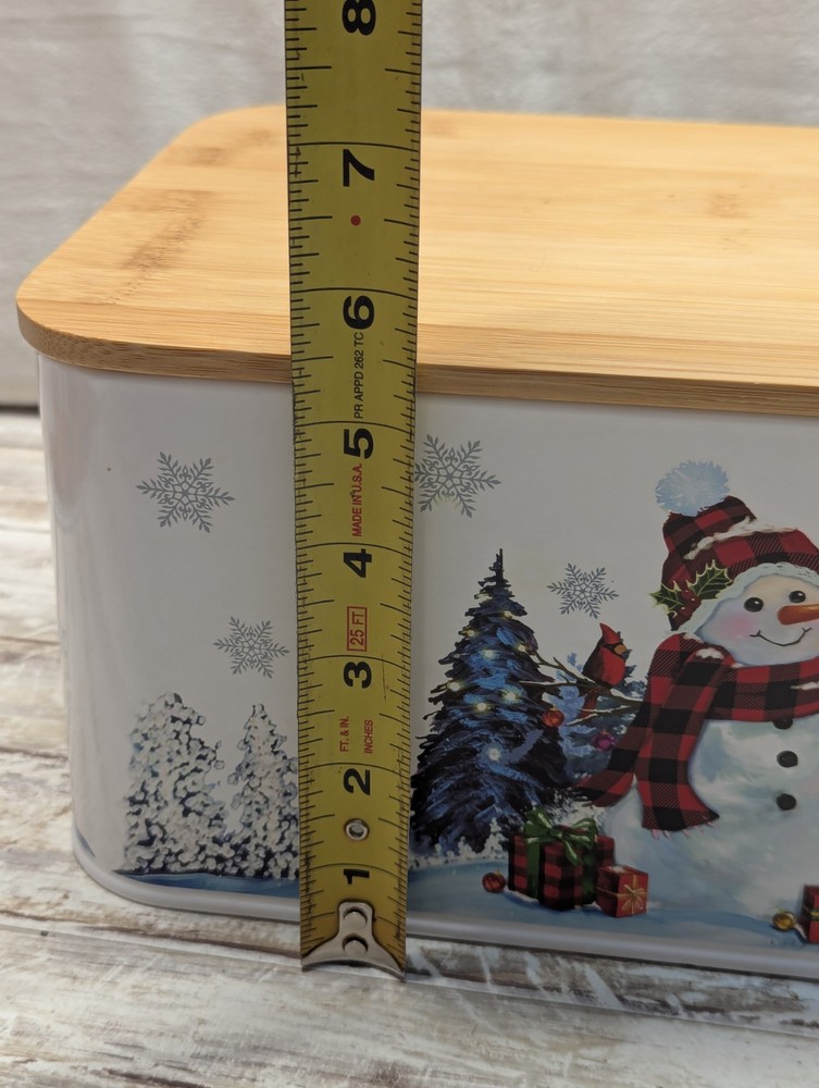 Christmas Decor Tin Box Festive Container