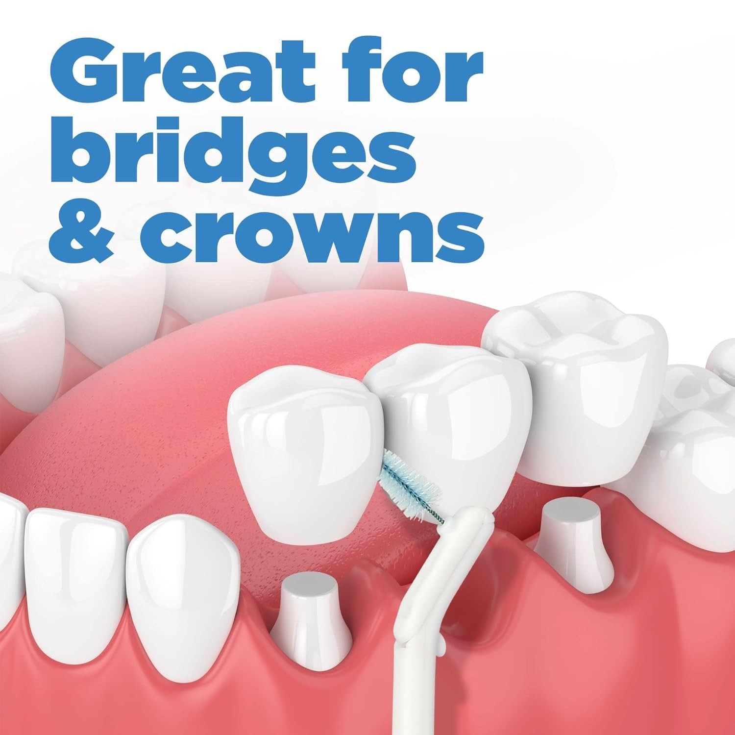 GUM Proxabrush Go Betweens Wide Dental Brush Refills 8 Count Pack of 6