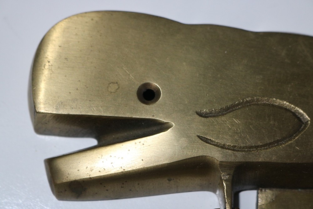 Vintage Brass Whale Door Knocker