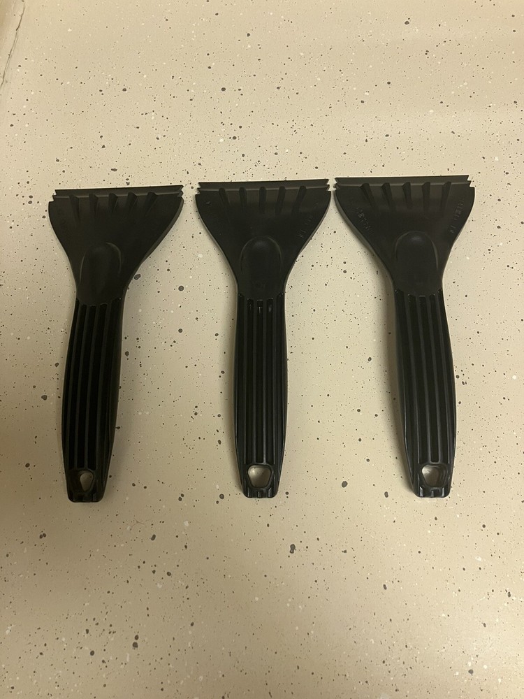 Bundle of 3- Auto Drive 9" Ergonomic Windshield Ice Ripper Scraper 4” Wide Blade