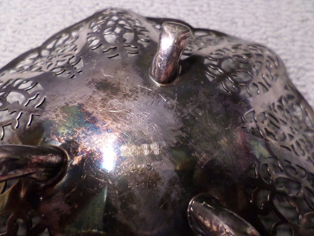 Vintage International Silver Company Candy Dish Lovelace 6"