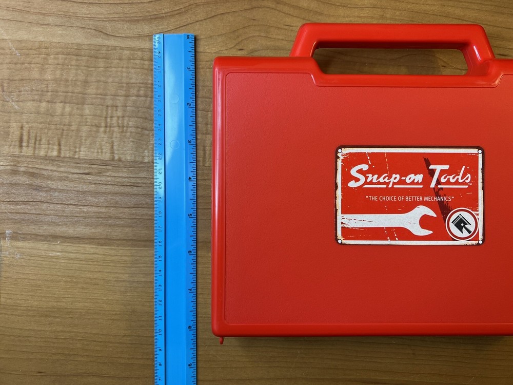 Red Plastic Tool Boxes 9”x8” - Snap-on Logo - 6 Different Styles - USA
