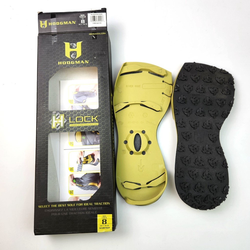 Hodgman H-Lock Wadetech Rubber Soles - Size 8