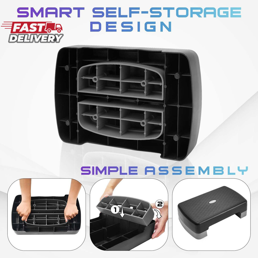 Yes4All Aerobic Exercise Step Platform, Exercise Stepper with Risers for Cardio