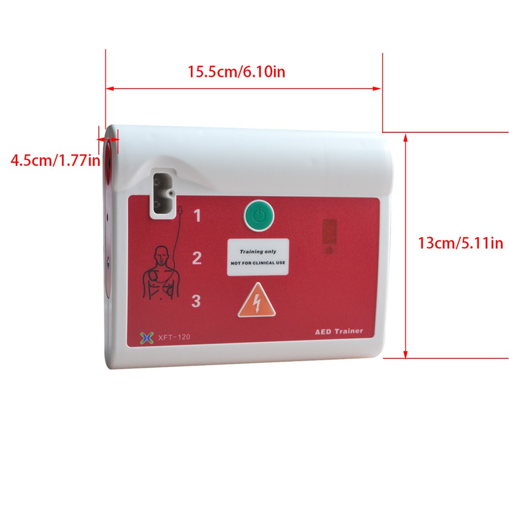 2 Sets AED Trainer First Aid Training Defirillator Simulator CPR AED Training