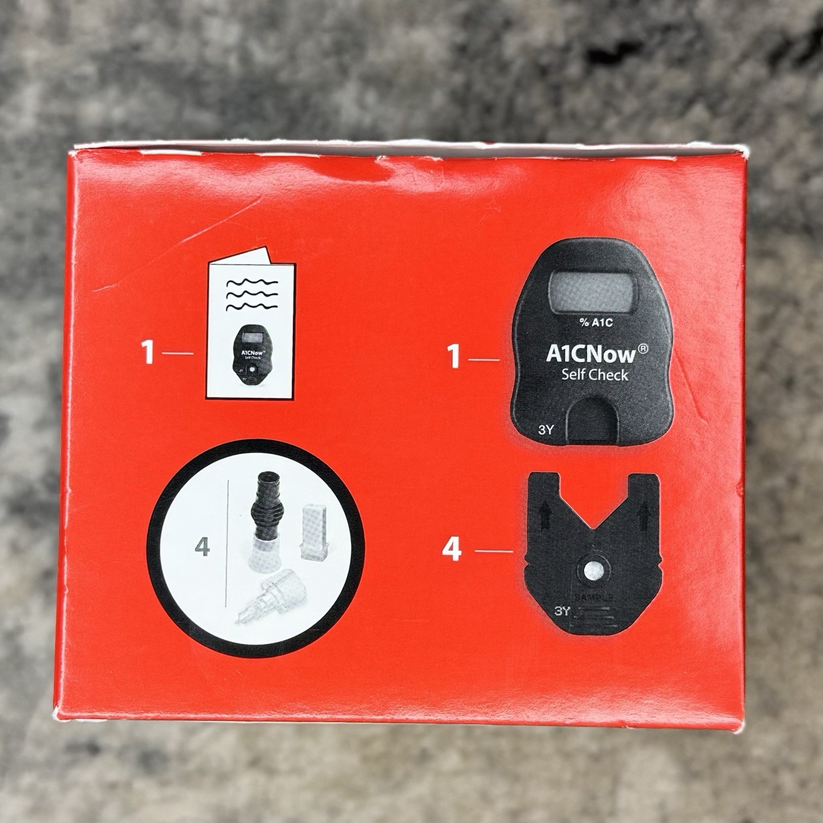 A1C Now Rapid Test Kit PTS Diagnostics At-Home Self-Check Diabetes /4 Tests NIB