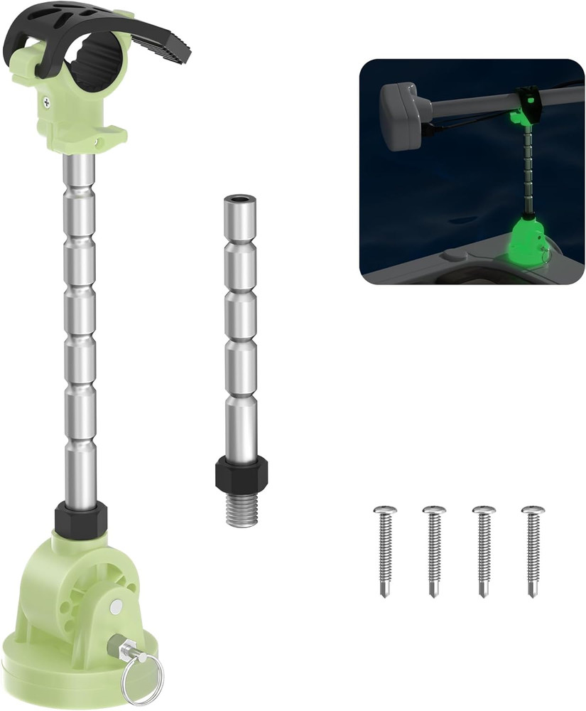 Trolling Motor Stabilizer Glow in the Dark Support Mount, with Extra Adjustable