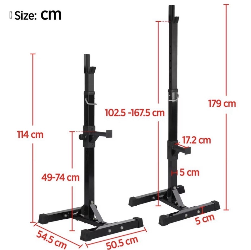 Squat Rack Gym Adjustable Barbell Mounts Multifunction