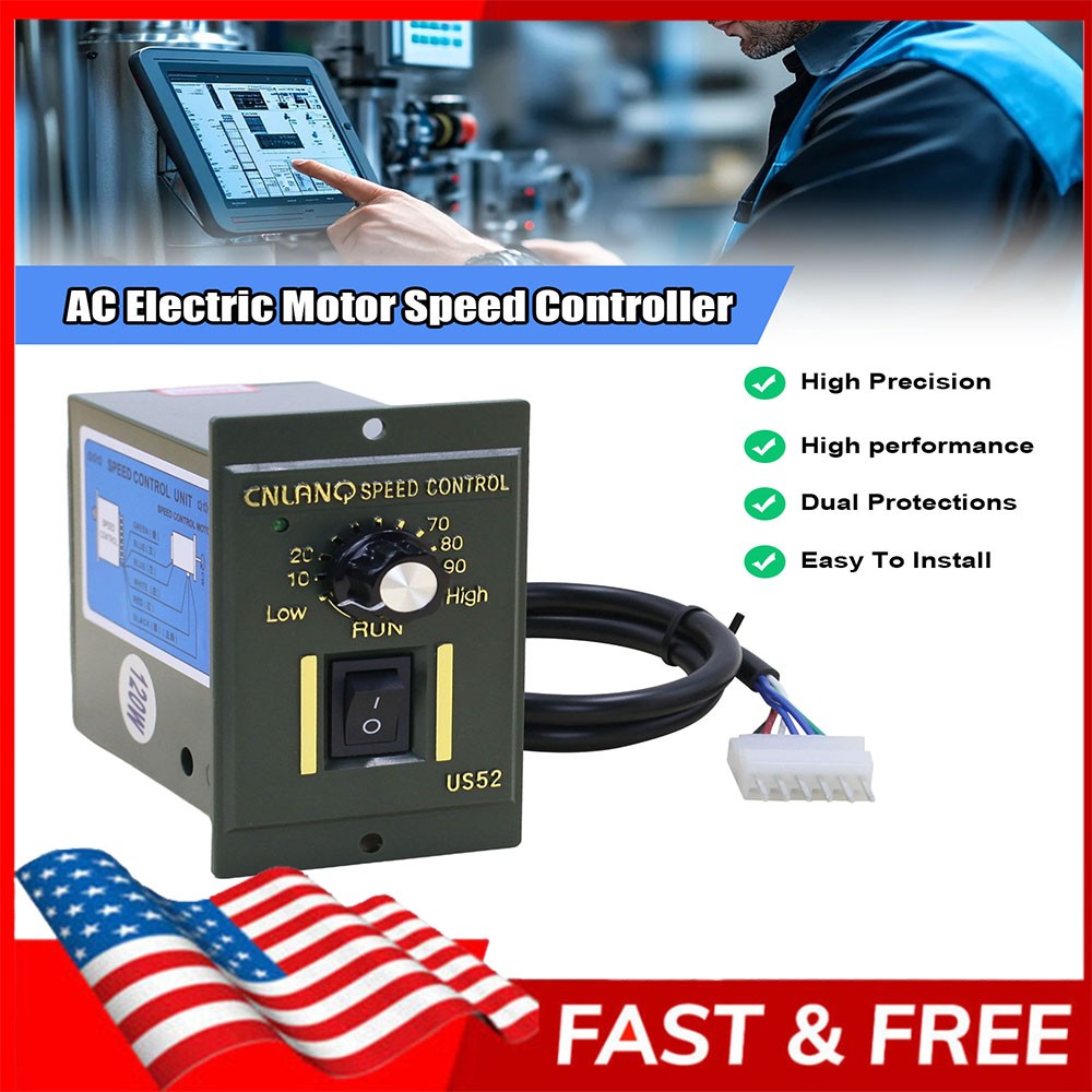 110V AC 120W Electric Motor Speed Controller Reversible Switch Regulator Switch