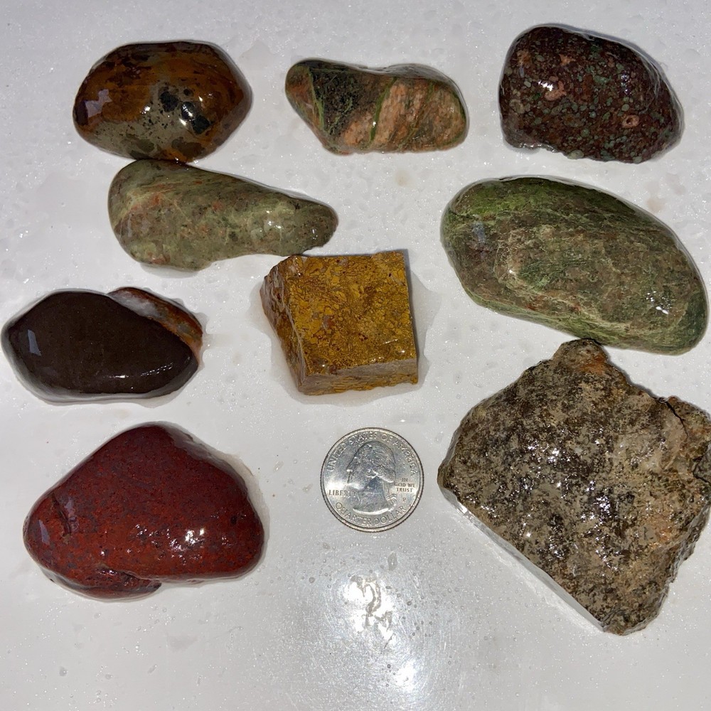 2 Pound 4 Oz Lapidary Rough Lot