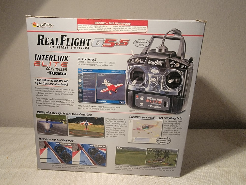 Real Flight Remote RC Flight Simulator G5.5 w InterLink Elite Controller