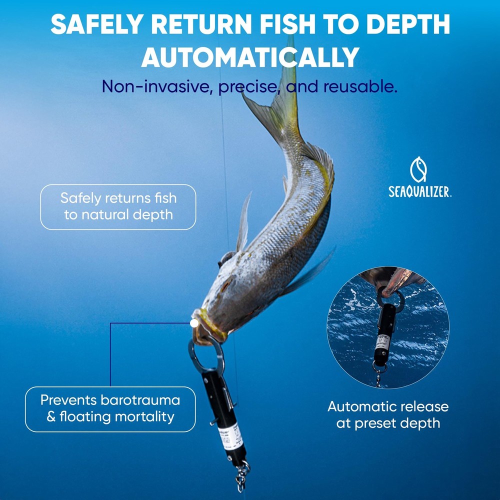 Fish Descending Device – 3 Setting Release Device for Fishing – Non-Invasive ...