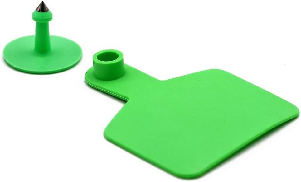 Efficient Livestock Tracking with 100 Green Ear Tags - Easy Installation