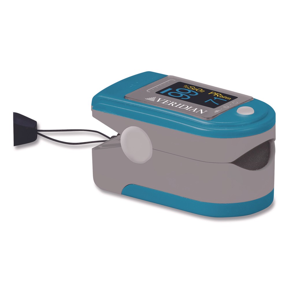 Fingertip Pulse Oximeter, Blue/Gray