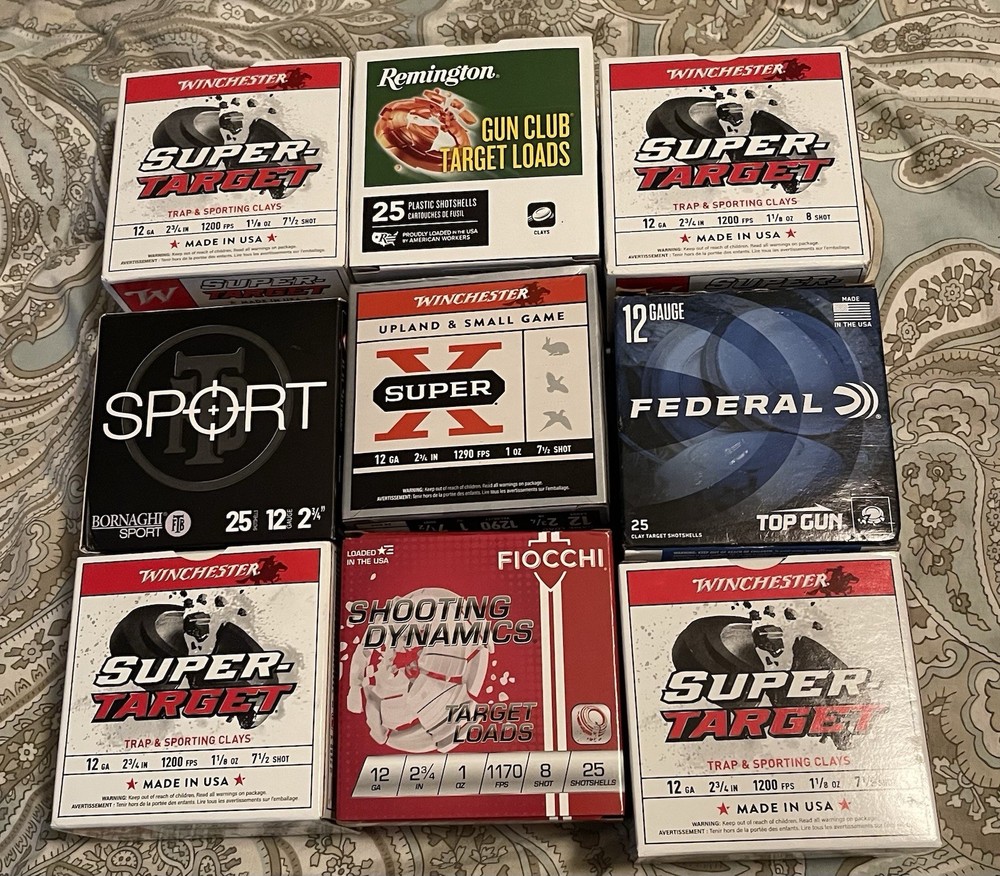 9 Empty Shotgun Shell Boxes