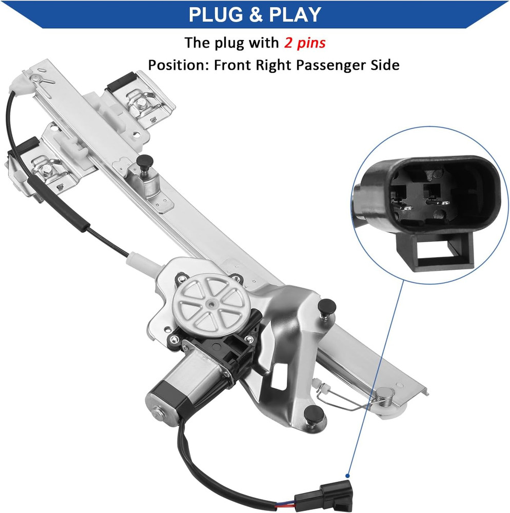 2000-2005 Buick LeSabre Front Right Power Window Regulator–Compatible