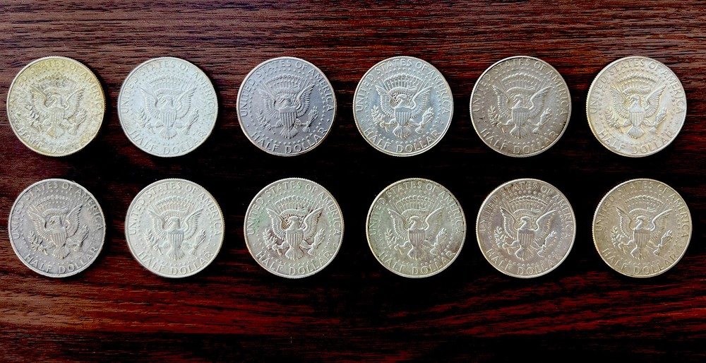 Silver Half Dollars (1966-1997) 12 coins
