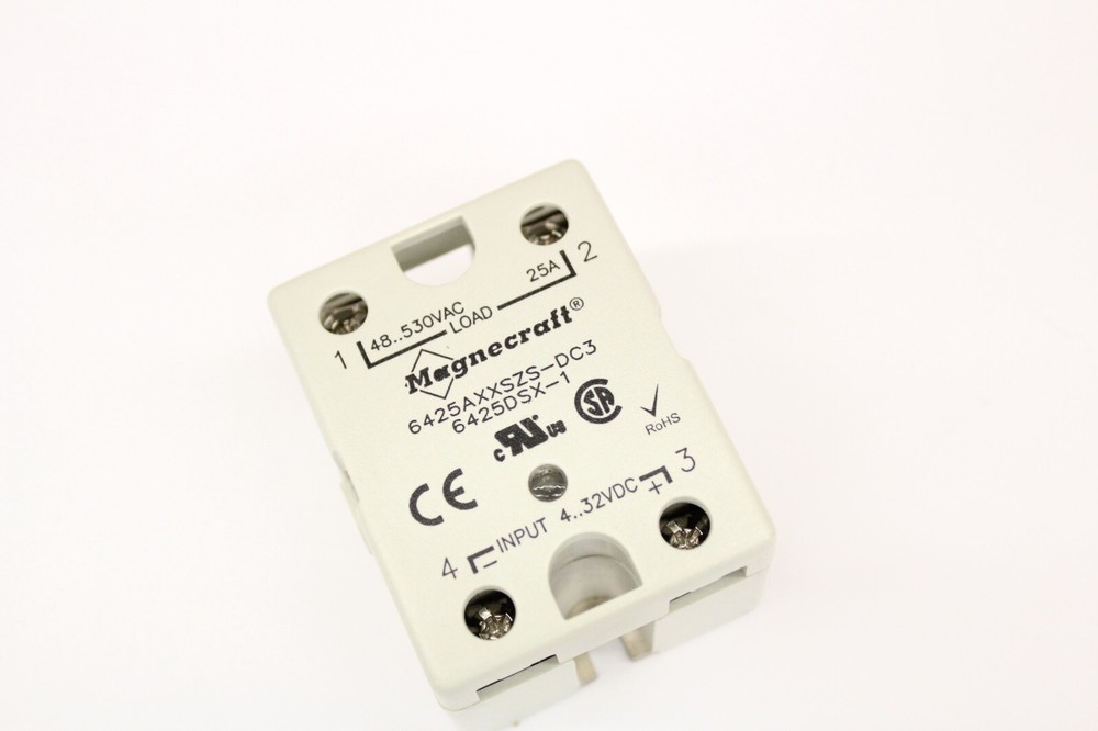 6425DSX-1 Relay, 48 to 480 VAC, Solid State, 25 A