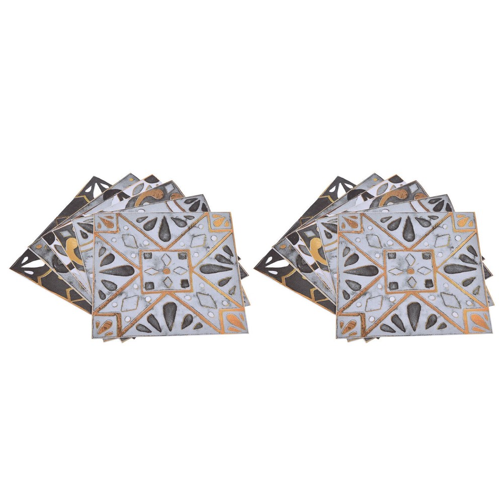 2Pack Floor Tile Stickers Self Adhesive Ceramic Tile Decor Waterproof Vintage
