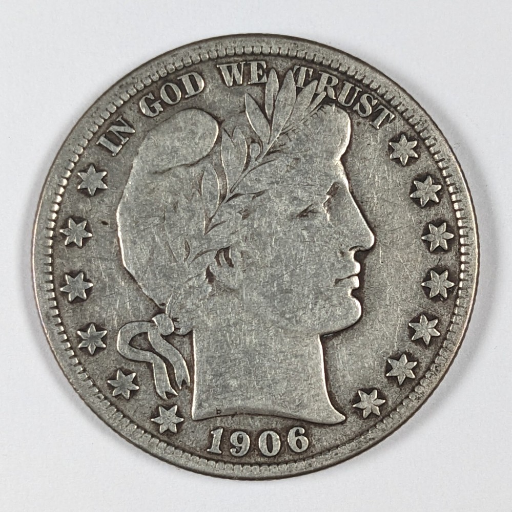 1906 D Barber Silver Half Dollar FINE