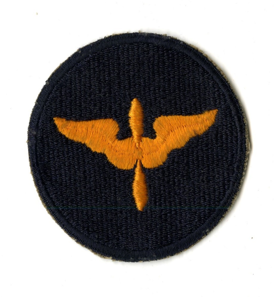 Aviation Cadet USAAF White Back Patch Black Variation WWII Vintage