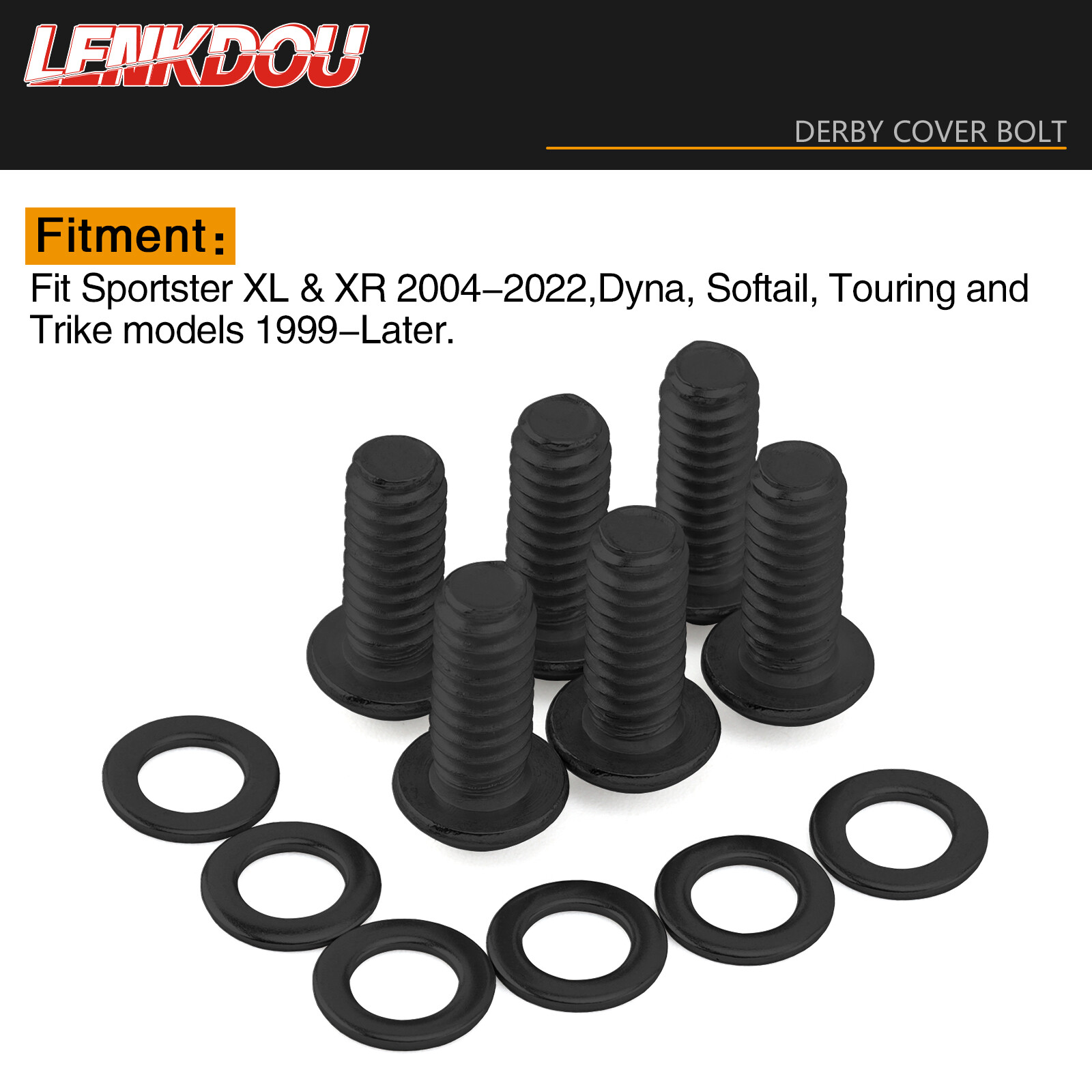 Stainless Derby Cover Screw Bolt + Washers Kit For Harley Touring Dyna 1999-2024