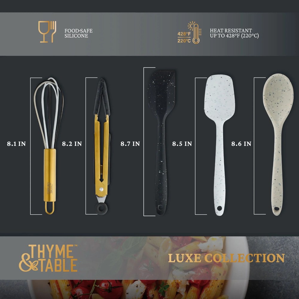 Thyme & Table 5-Piece Silicone Mini Kitchen Utensil Set