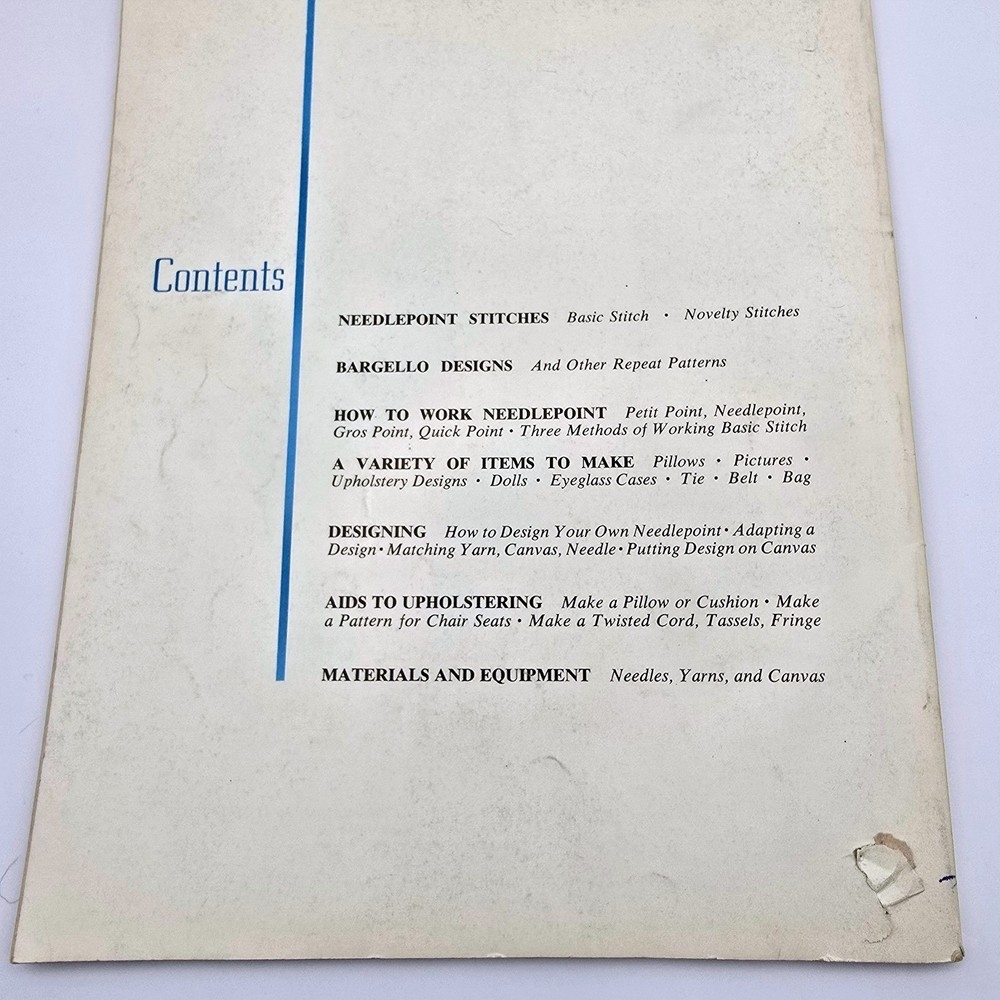 Vtg 1971 McCall's Needlepoint Book 2 Instructions & Patterns for Beginners