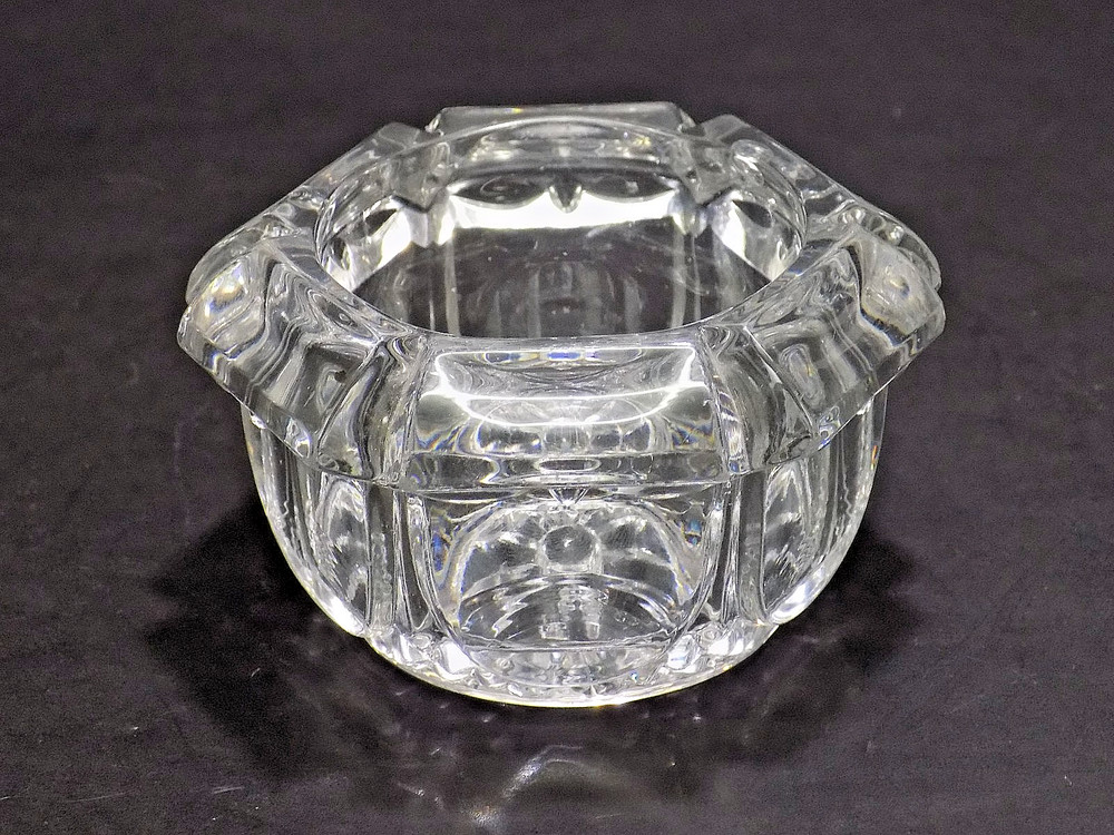 Antique Clear EAPG Hexagon Master Open Salt Cellar