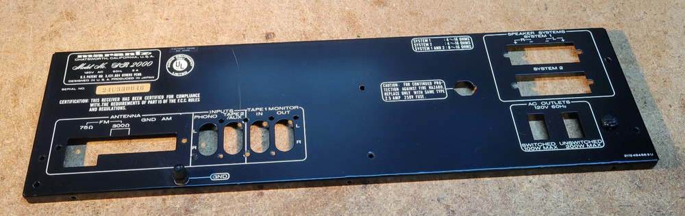 Marantz SR-2000 Back Plate