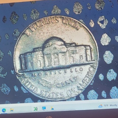 1970 D NICKEL With Lamination Error