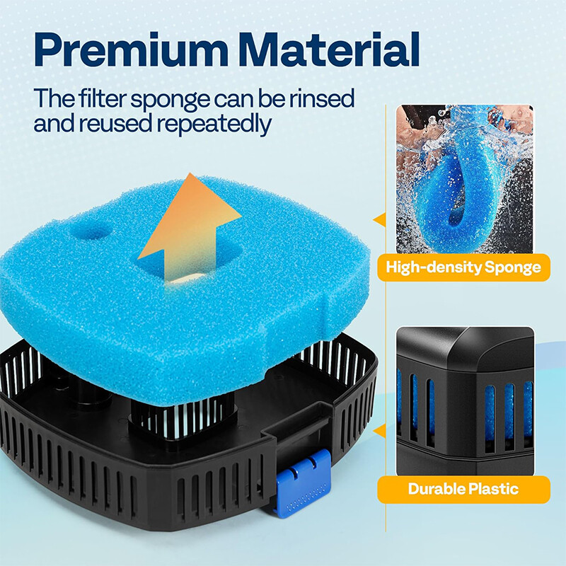 Replacement Sponge Filter Media Basket for 4-in-1 Pond Filter System Kits 1pcs