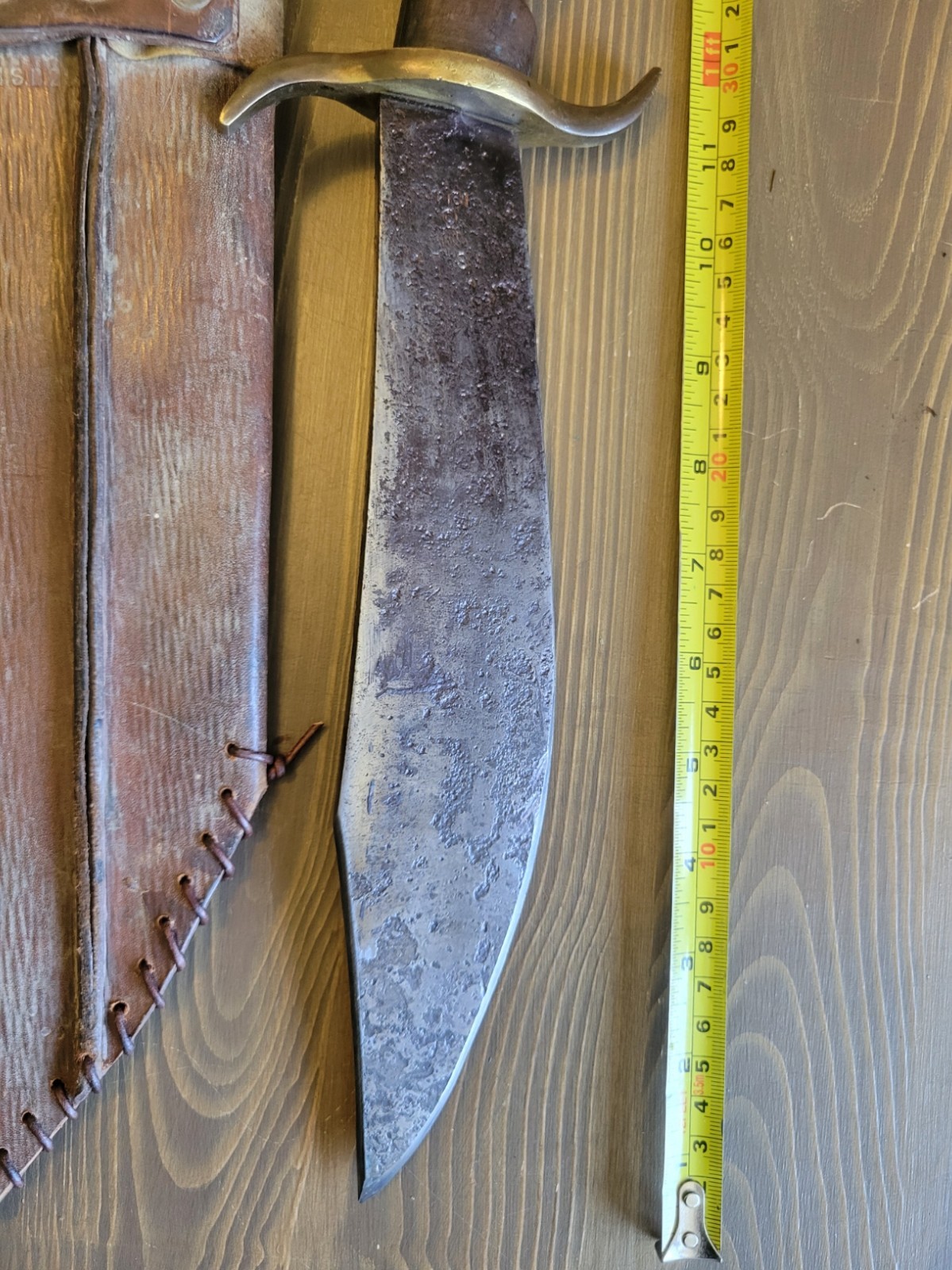 WWI Bolo/Bowie Knife Dated 1914 w/WWII Sheath Dated 1944