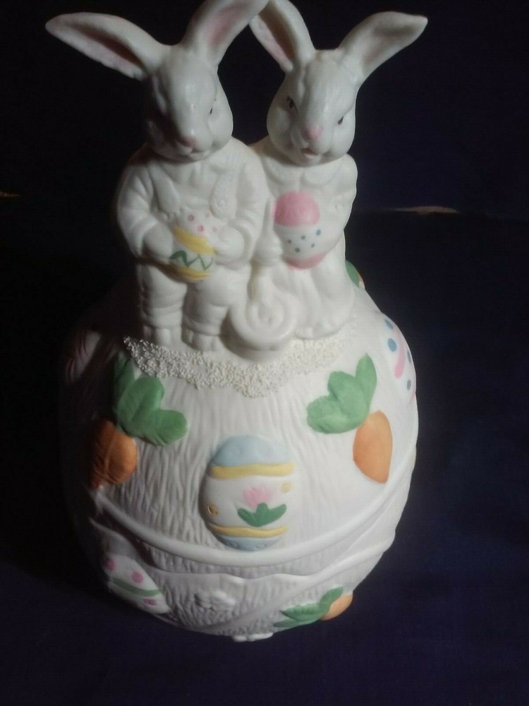 Ceramic Bunny Easter Dish
