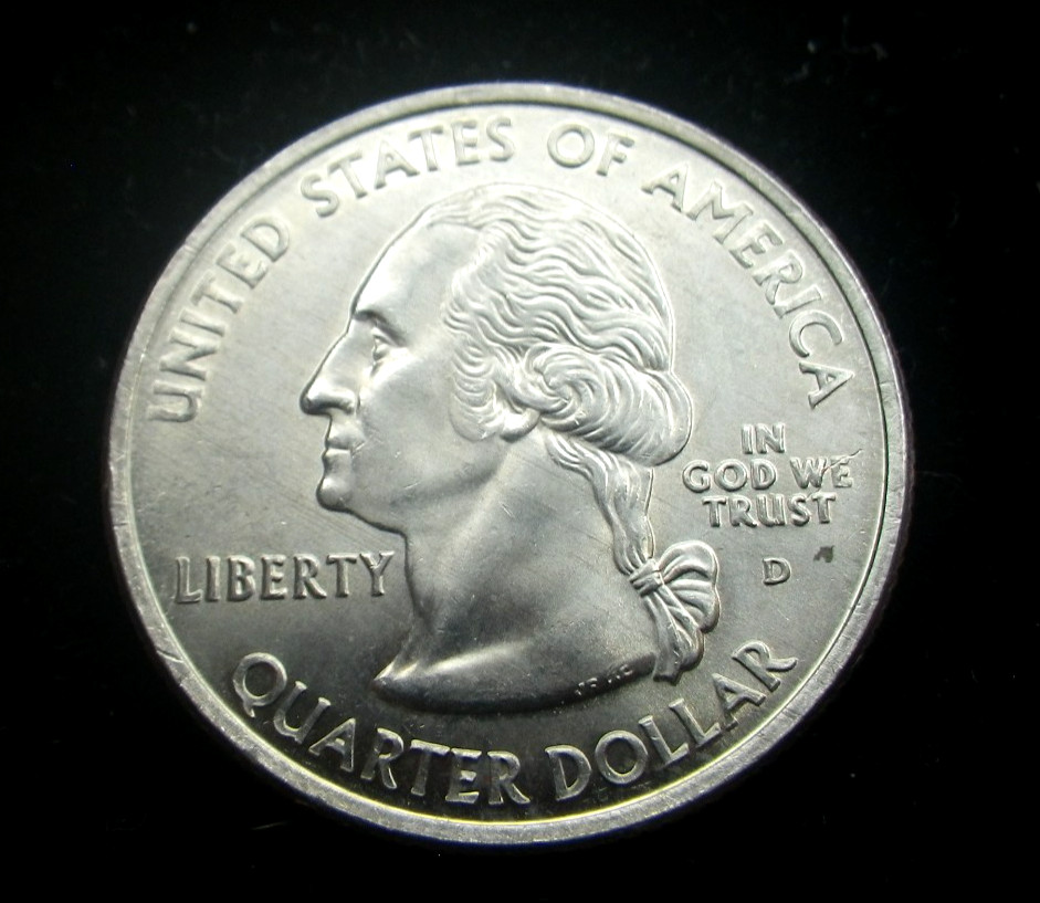 2004 D Quarter doubled motto and mint mark