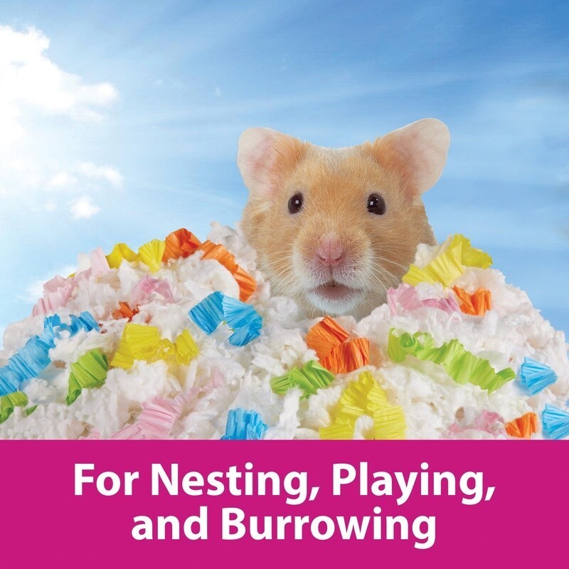Soft Absorbent Confetti Bedding Small Pets Odor Control Dust-Free Nesting Multi