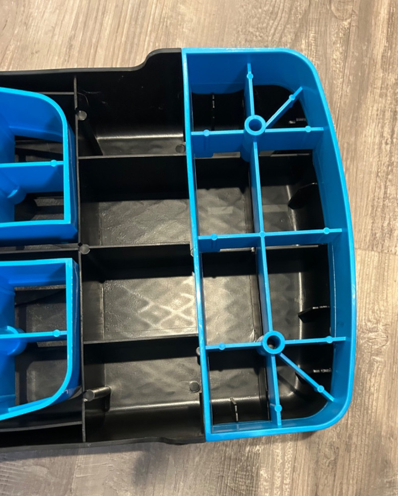The Step Original Aerobic Step Platform Blue w/ Risers Adjustable 26x11