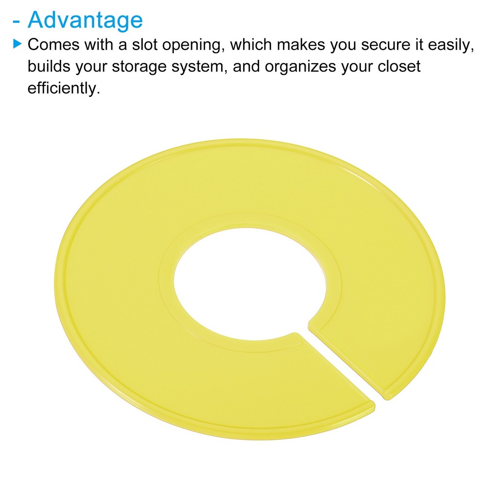 Clothes dividers, 6 pcs labels round sorting separator for wardrobe, yellow