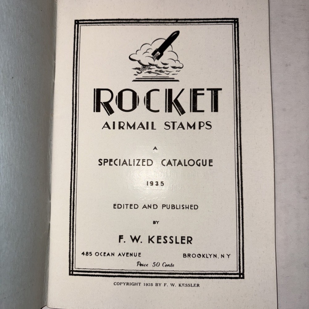 Rocket Airmail Stamps a specialized catalogue 1935 by kessler
