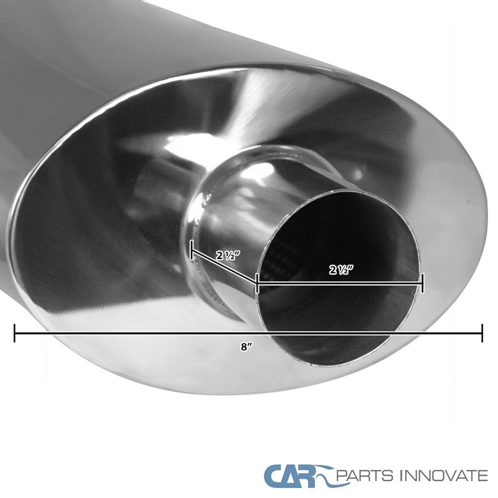 Dual Slant Burn Tip DTM Style Weld On Exhaust Muffler BMW E36 E46 E90 E39 E60