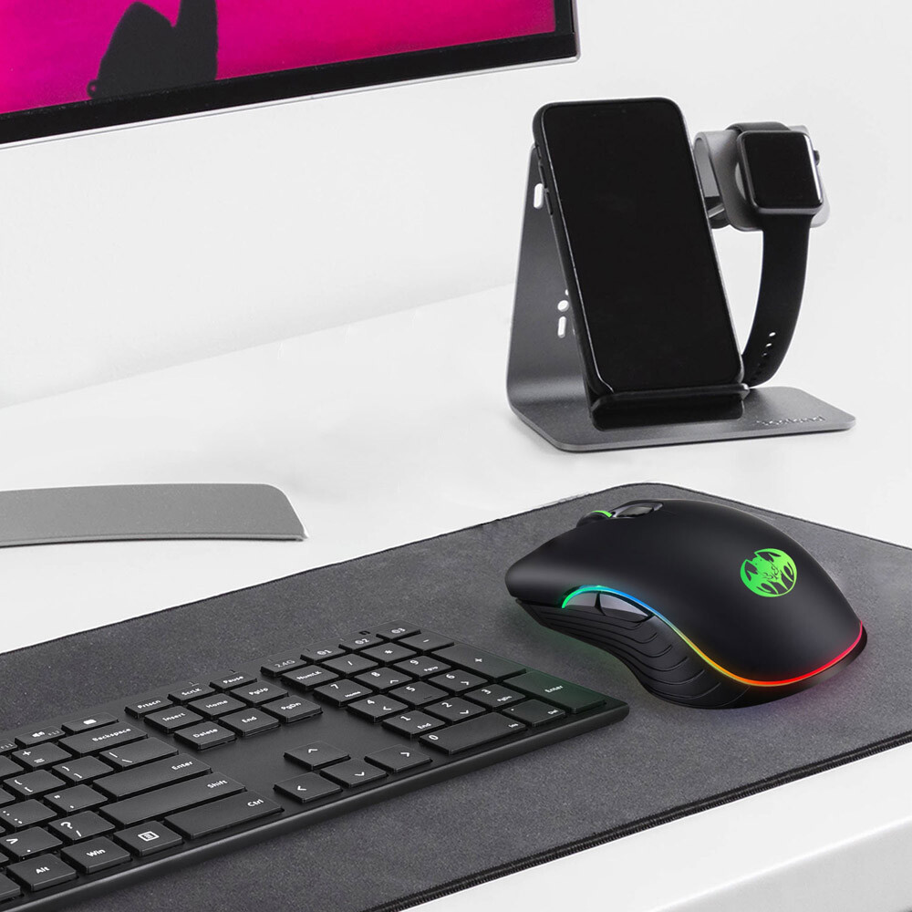 Gaming Mouse 7 Color LED Backlight Wireless USB Rechargeable Optical Mice For PC
