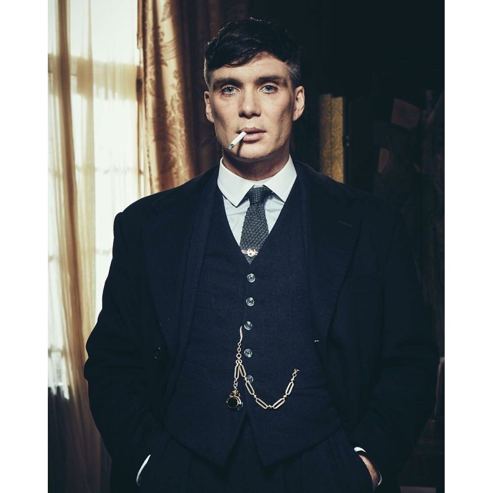 18k Gold Plated Trombone Pocket Watch Albert Chain - Peaky Blinders