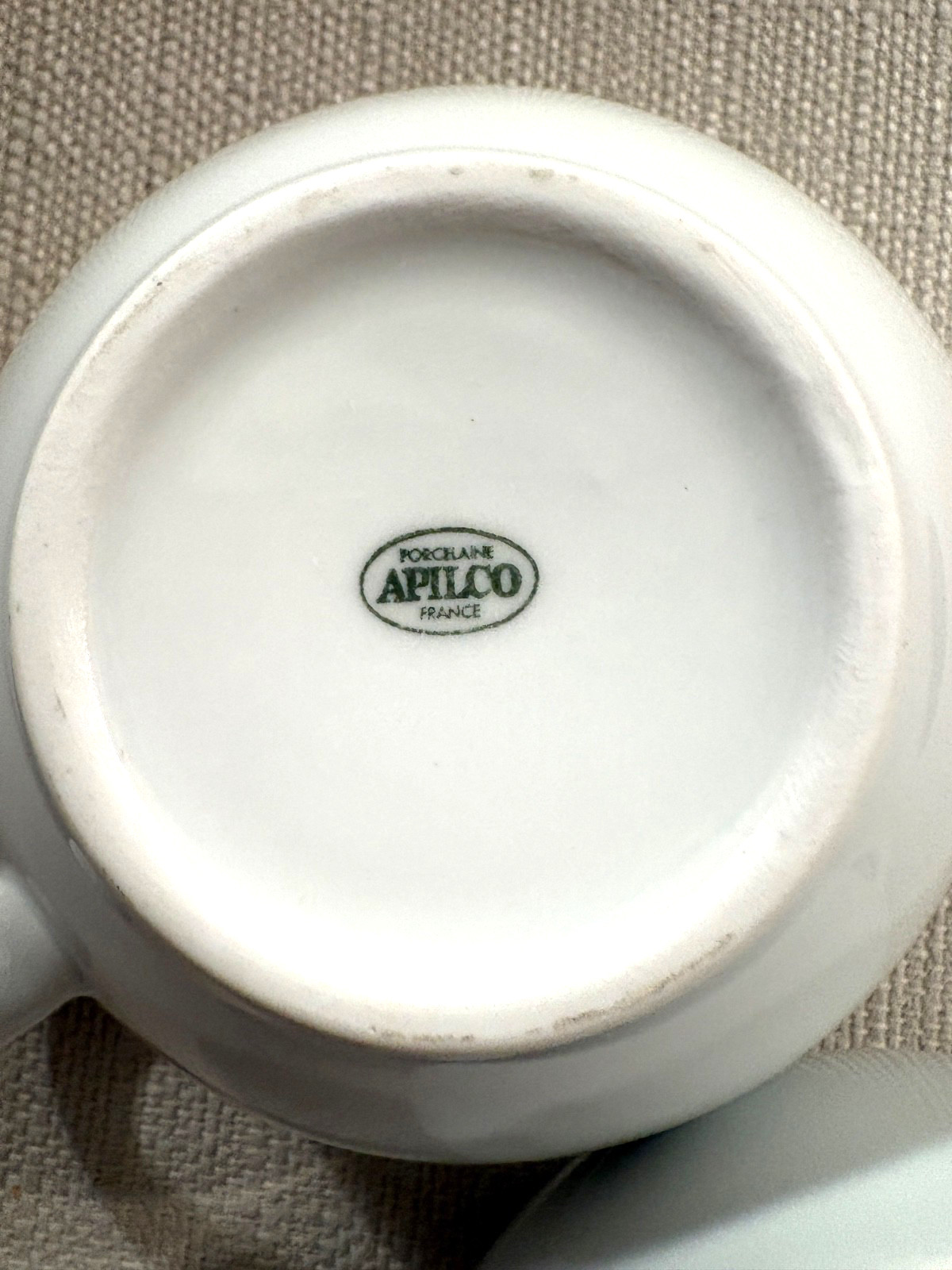 2 Apilco All White Porcelain Extra Large Cups Opera? Excellent Condition