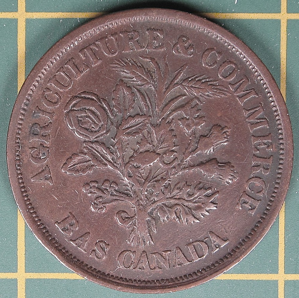c.1838 Lower Canada Un Sou Token LC-5A5