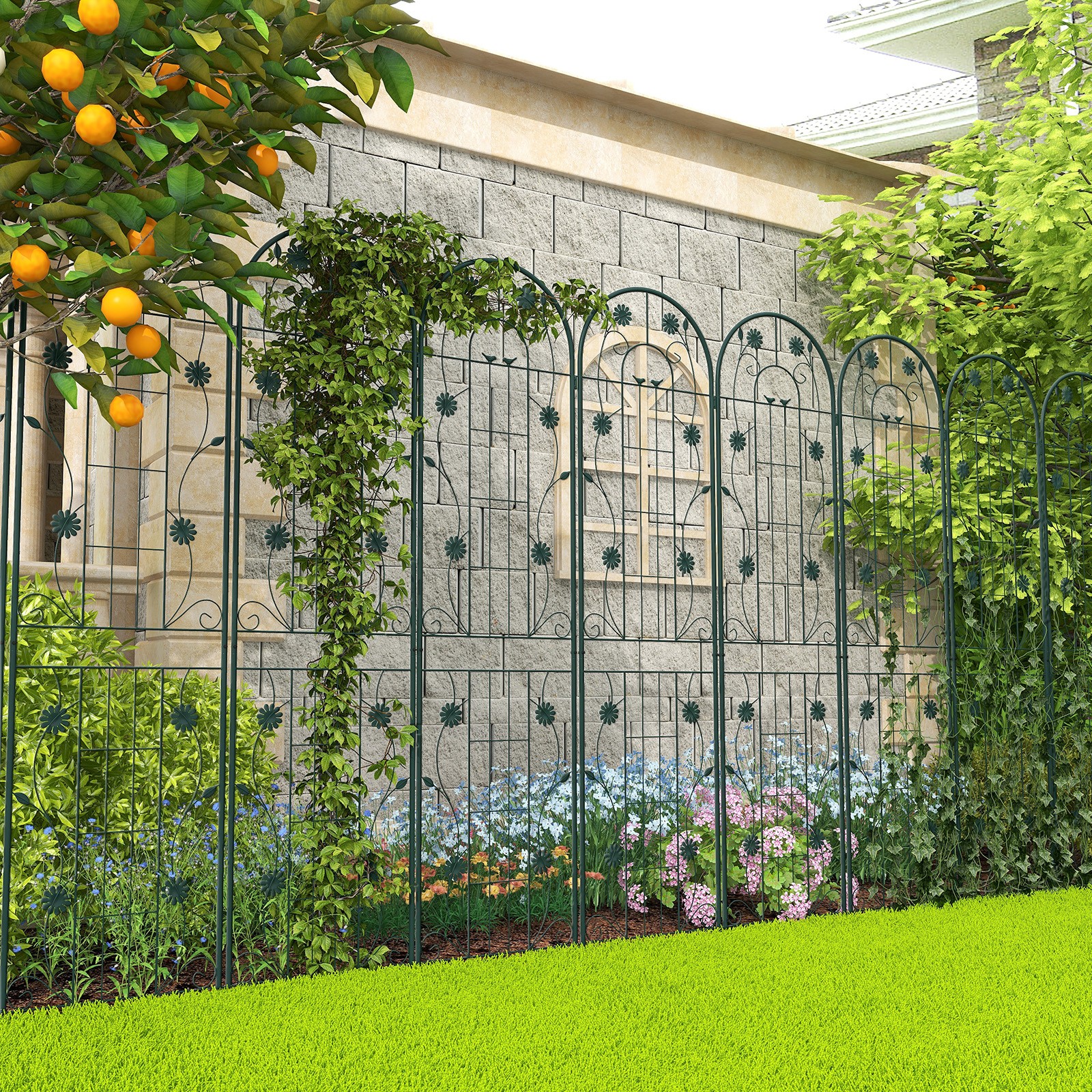 2 Pack 71" x 20" Metal Garden Trellis Rustproof Plant Support for Garden Yard