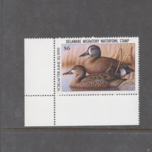Delaware State Duck Stamp 1998 $6.00 at face value